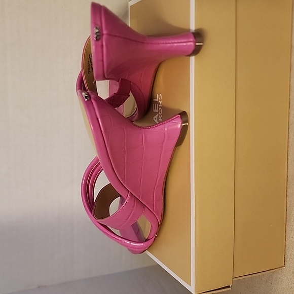 MICHAEL KORS Nadina Mule Wedge Cerise 7.5 M size - Picture 5 of 7